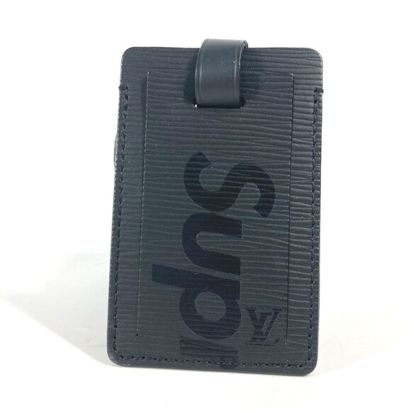 LOUIS VUITTON Black Leather Keyring - Picture 1 of 9